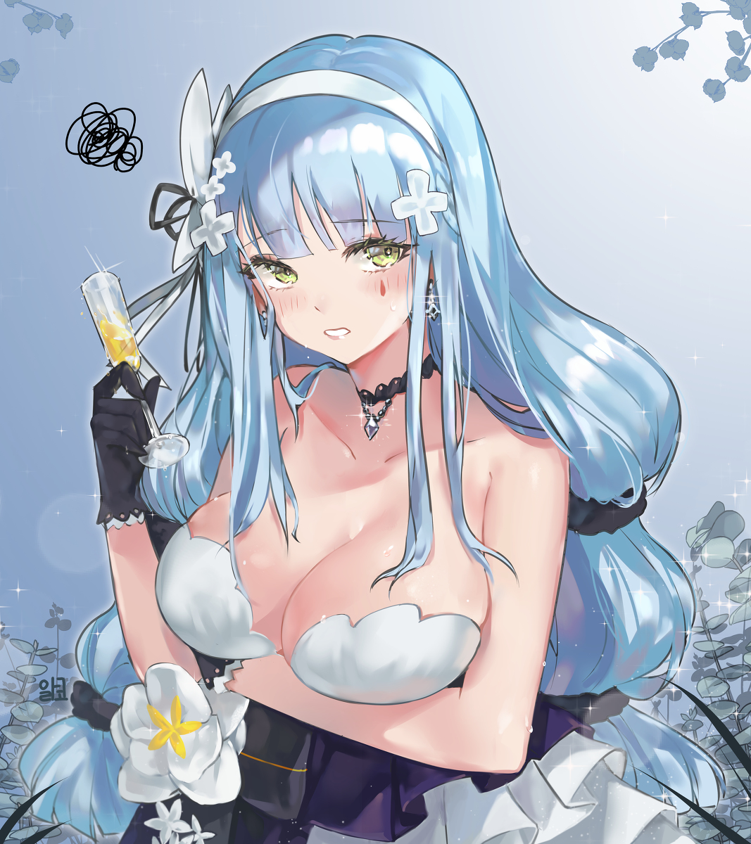 This is a pixiv picture whose title is HK416.
