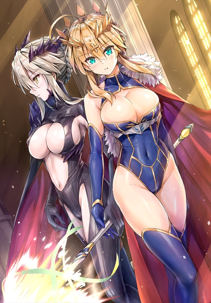 This is a pixiv picture whose title is ランサーアルトリア＆オルタ.