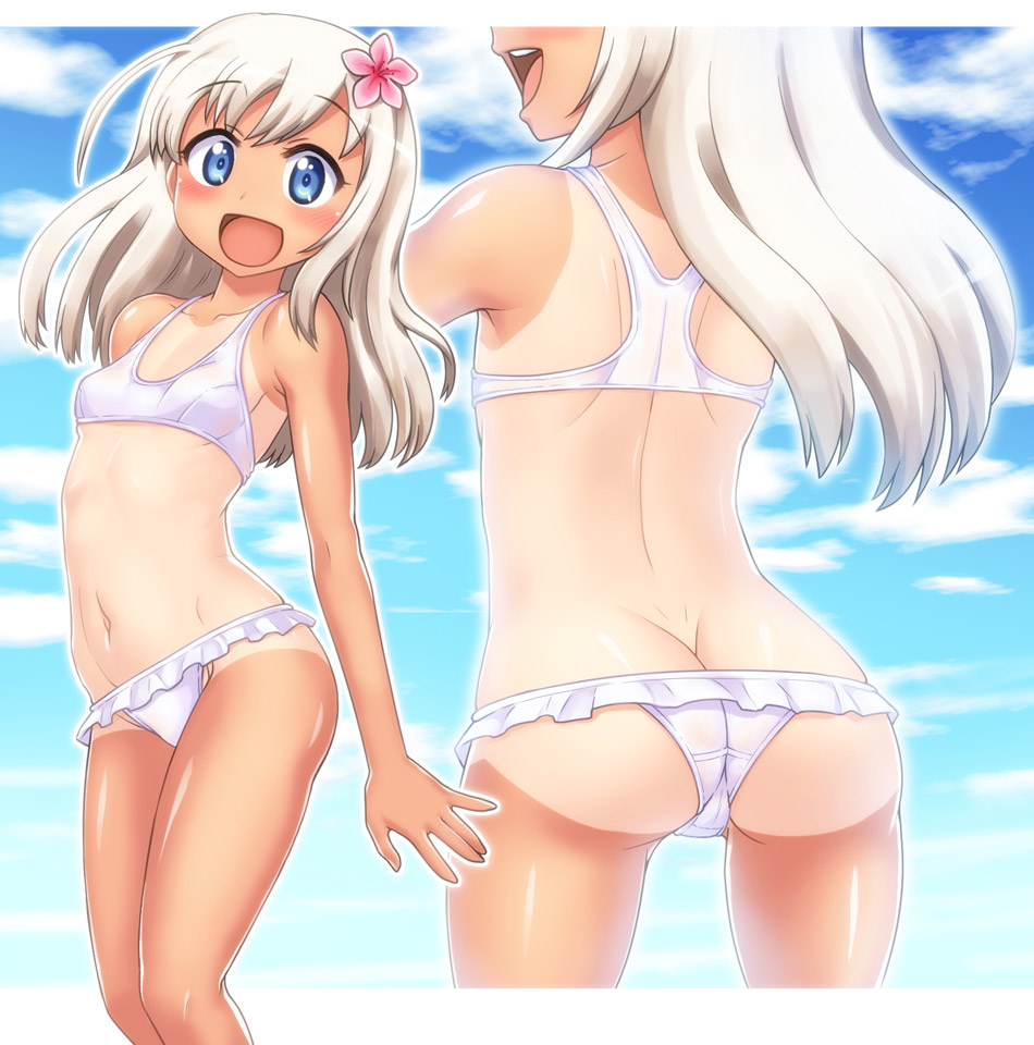 This is a pixiv picture whose title is 水着ろーちゃん！.