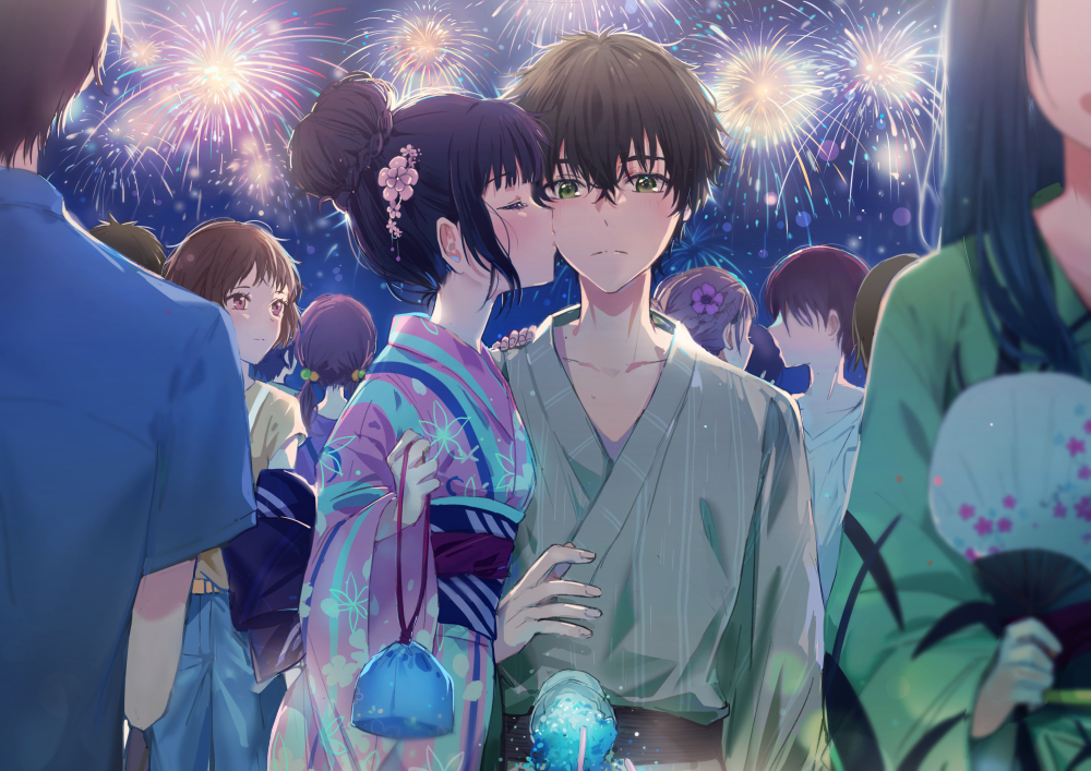 This is a pixiv picture whose title is 氷菓.