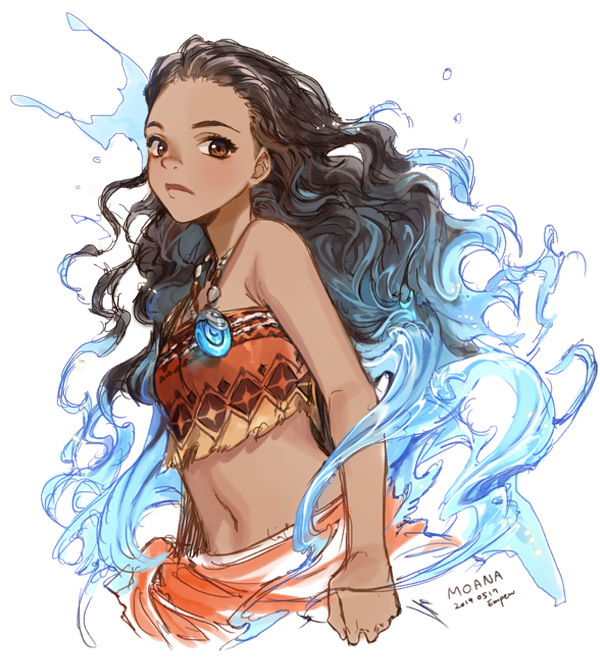 This is a pixiv picture whose title is Moana.