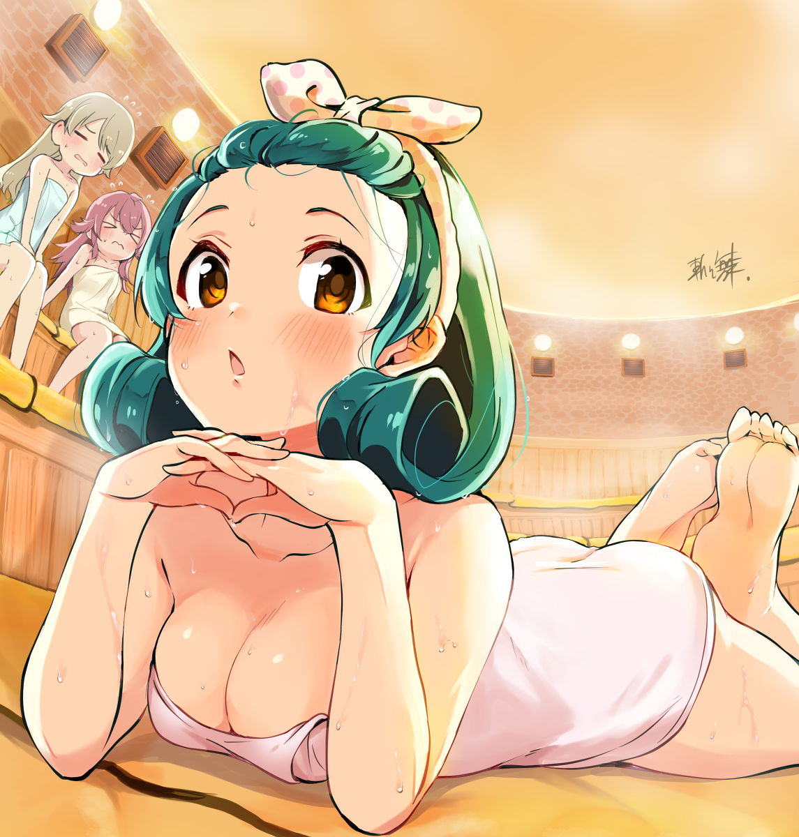This is a pixiv picture whose title is サウナではいほー.