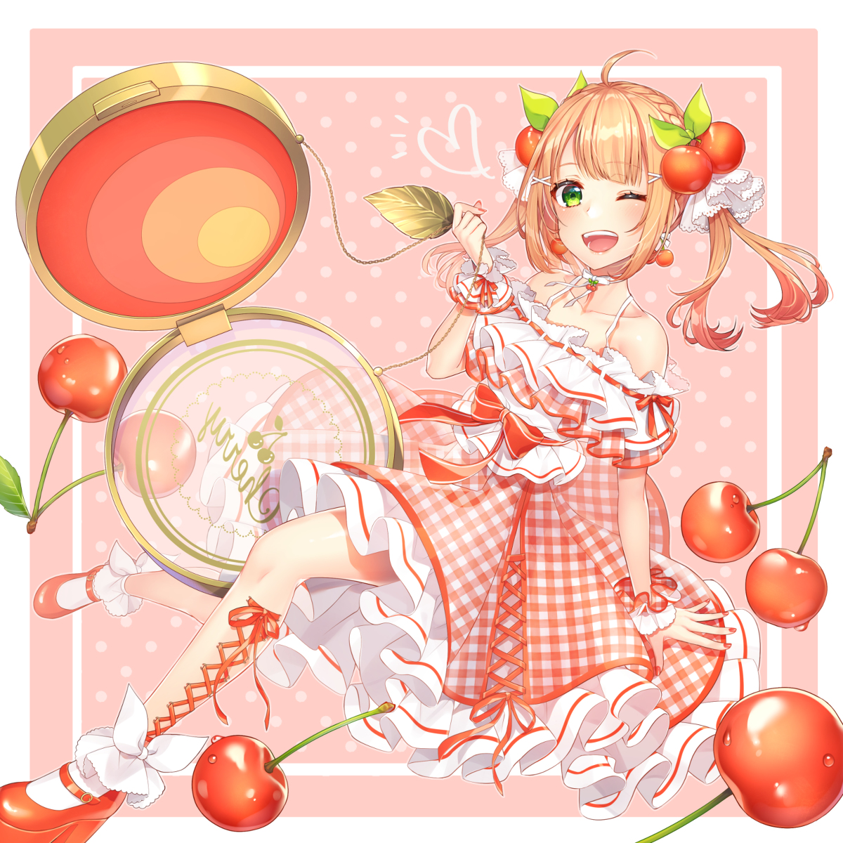 This is a pixiv picture whose title is 【Fruity Cosmetics】Cherry Cheek.