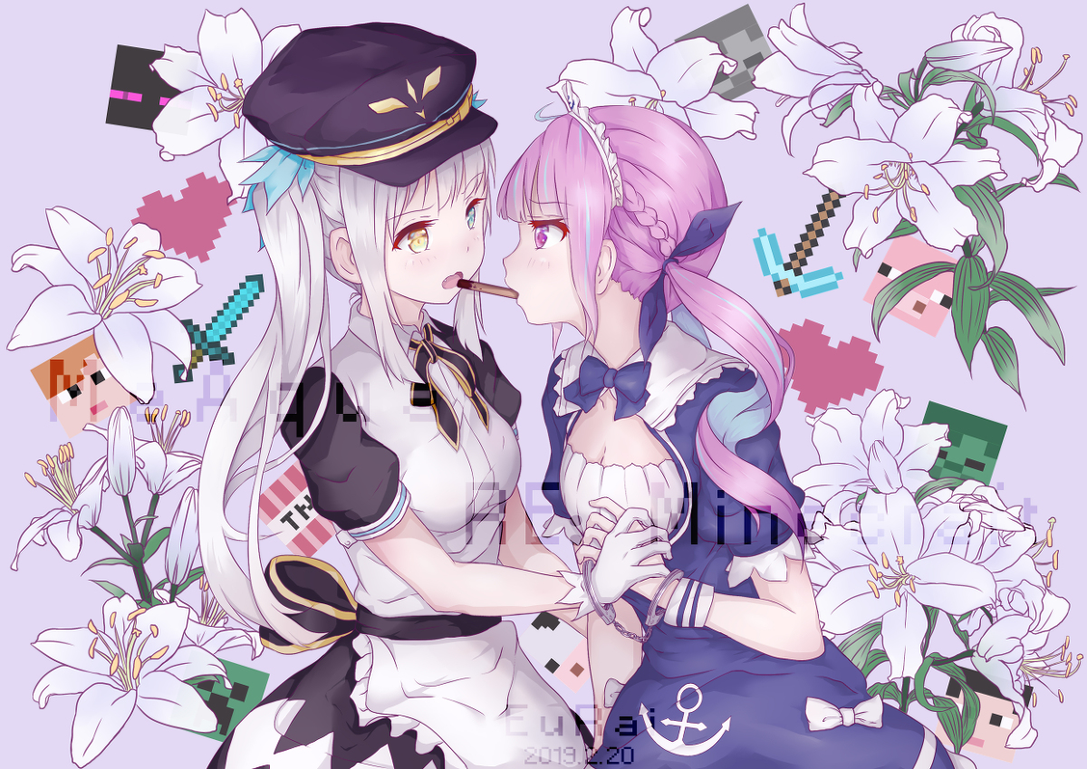 This is a pixiv picture whose title is meaqua 惩罚游戏.