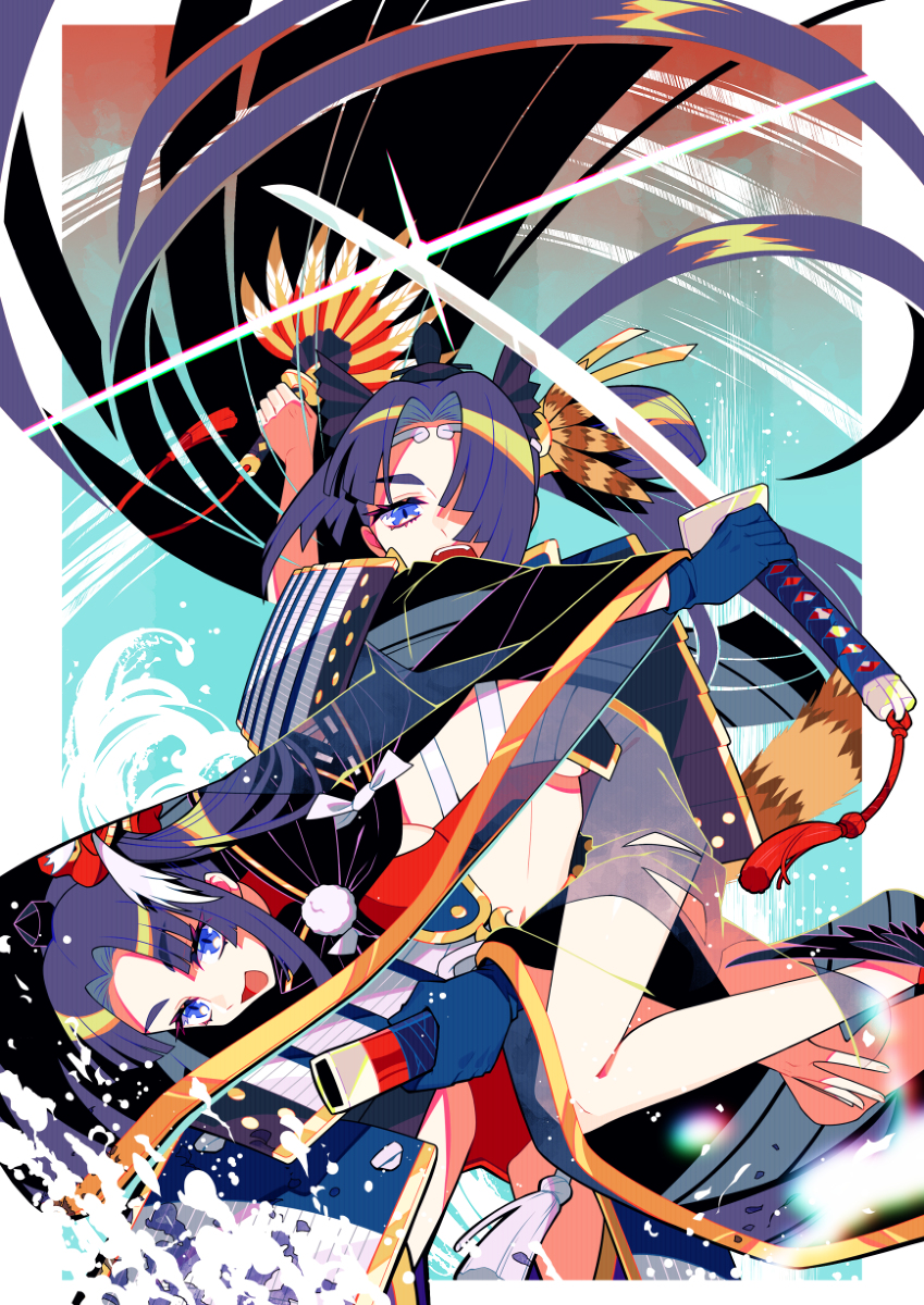 This is a pixiv picture whose title is 天狗ガール×2.