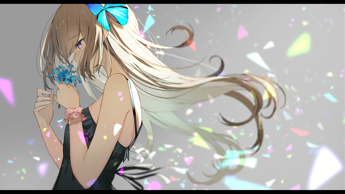 This is a pixiv picture whose title is forget-me-not.