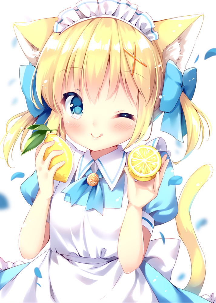 This is a pixiv picture whose title is ペコとレモン.