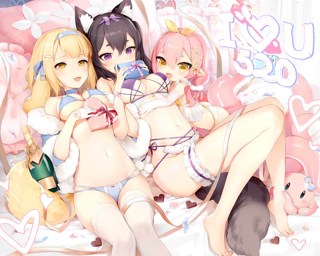 This is a pixiv picture whose title is 我♥你.