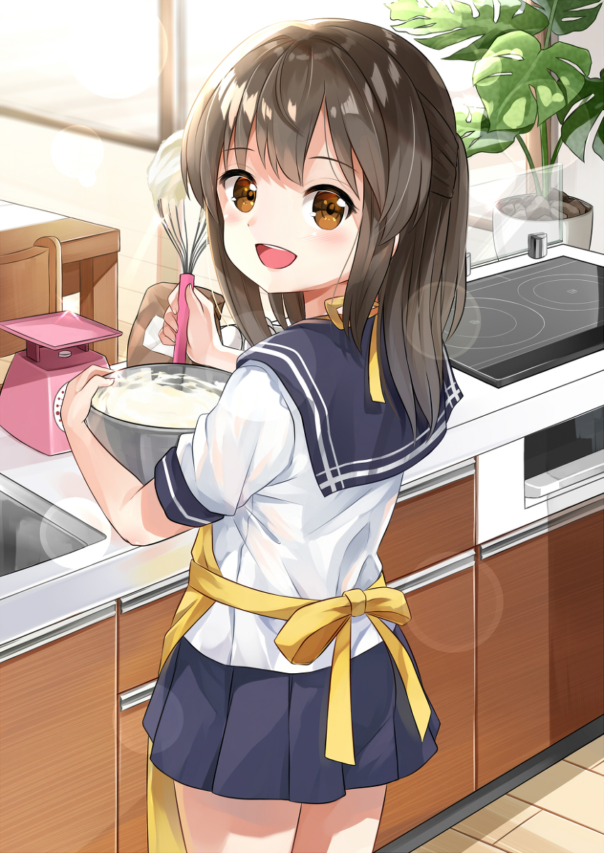 This is a pixiv picture whose title is 今日はお家でお菓子作りデート♪.