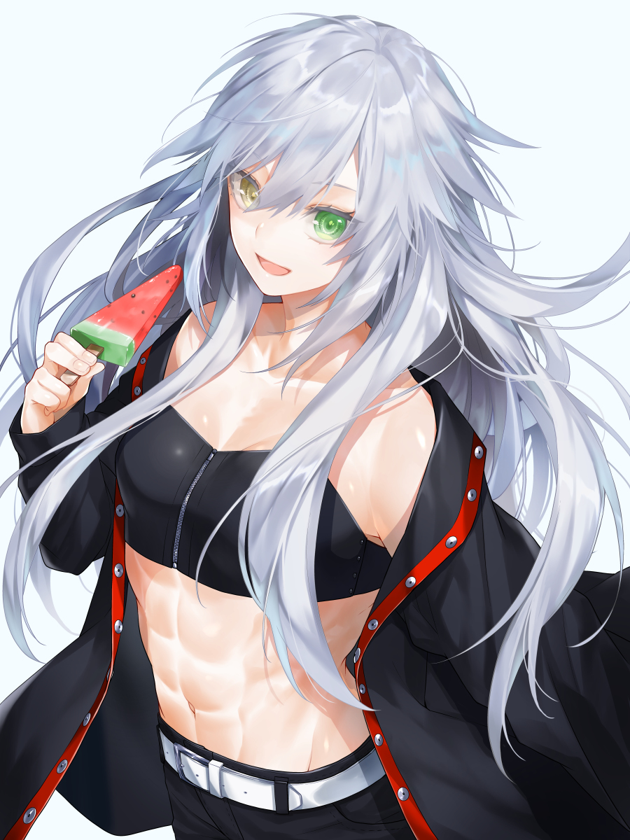 This is a pixiv picture whose title is スイカバーを食べる.