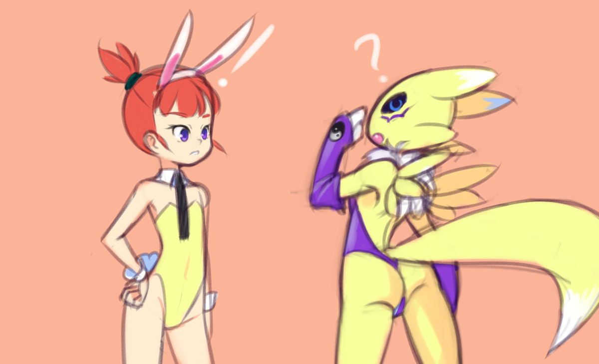 This is a pixiv picture whose title is Digi Bunny Dress.