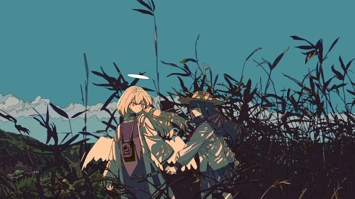 This is a pixiv picture whose title is 前触れもなく去った人の　夏がのこした眼差しのように.