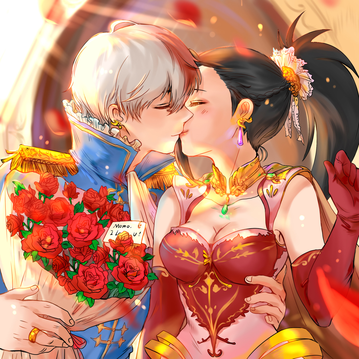 This is a pixiv picture whose title is 十傑轟百結婚式.