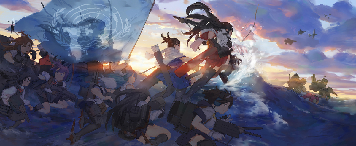 This is a pixiv picture whose title is Onward!.