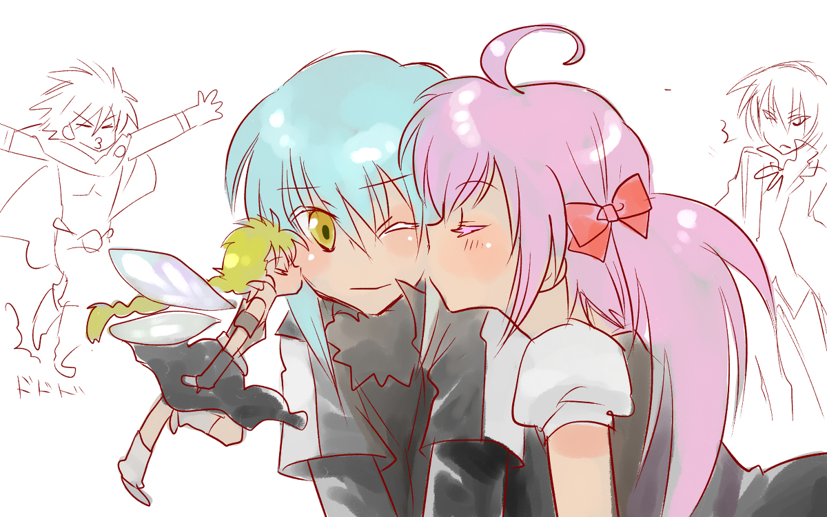 This is a pixiv picture whose title is 《転スラ》今日の落書き《キスの日》.