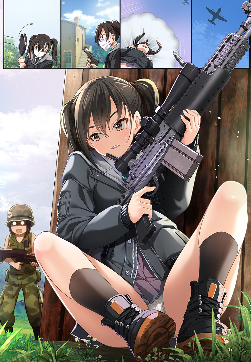 This is a pixiv picture whose title is 【105】匿名の戦場.