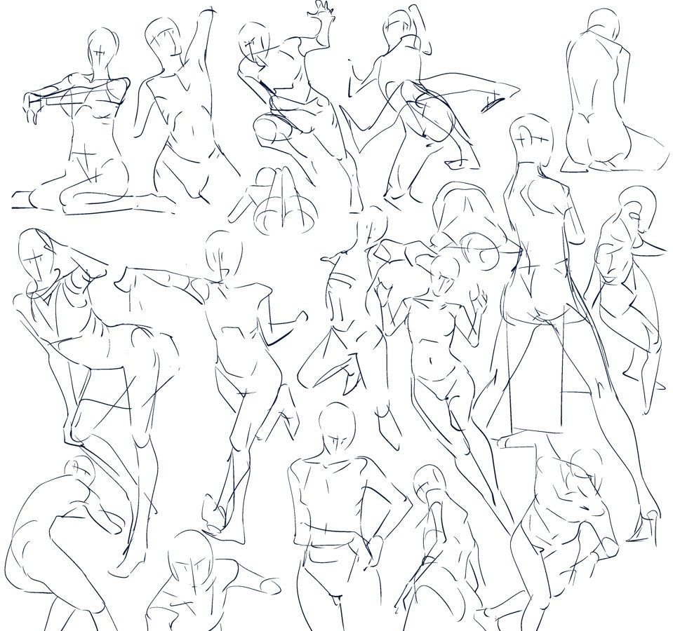 This is a pixiv picture whose title is ポーズ素体っぽいもの.