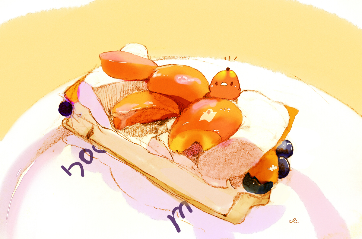 This is a pixiv picture whose title is びわケーキ.