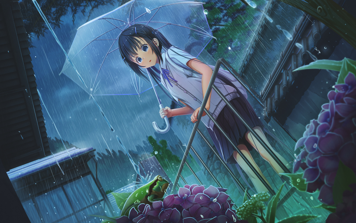 This is a pixiv picture whose title is 雨の日にすること.