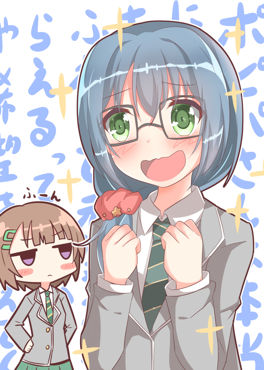 This is a pixiv picture whose title is 語る六花と明日香ちゃん.