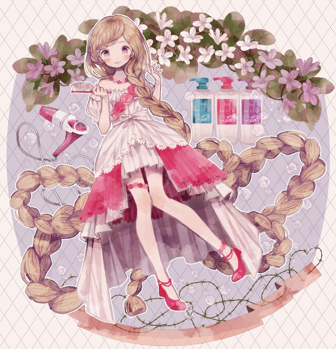 This is a pixiv picture whose title is ラプンツェル.