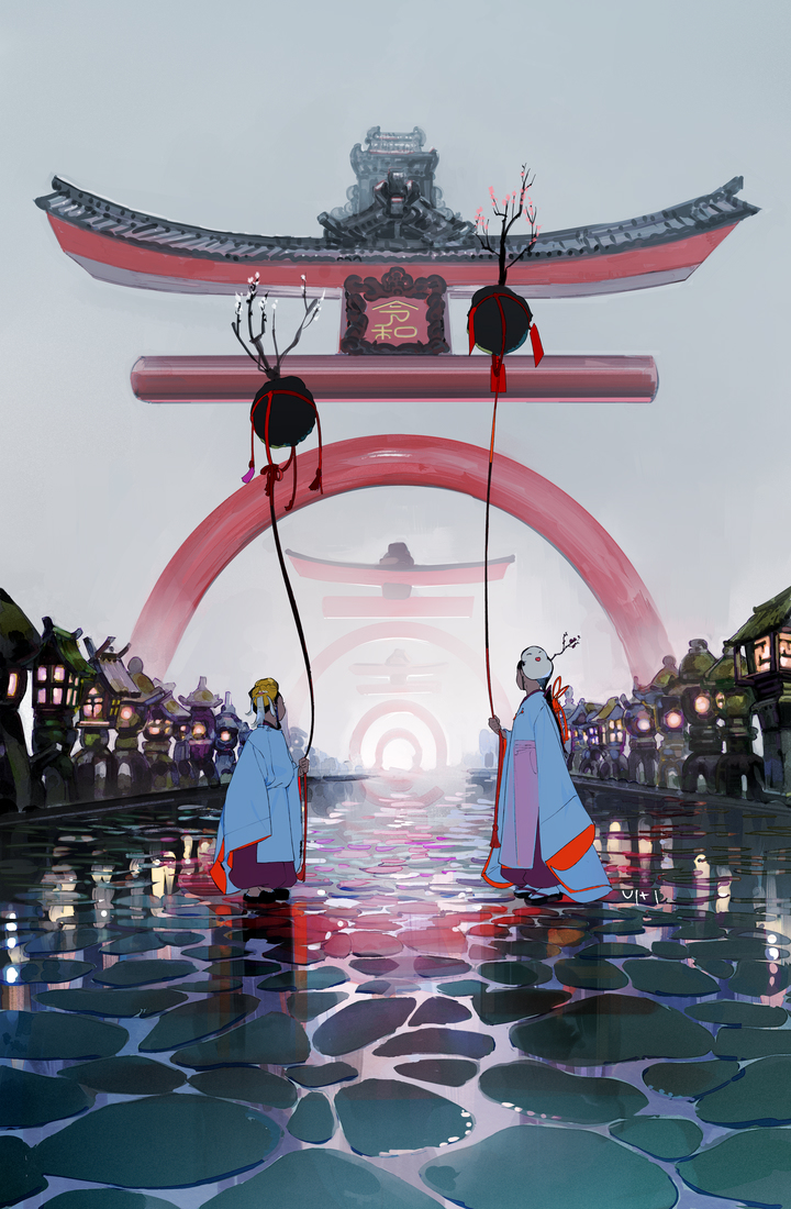 This is a pixiv picture whose title is 吉日.