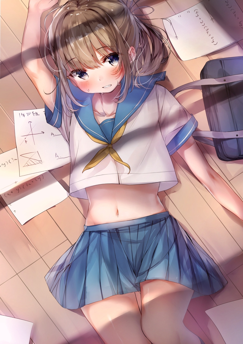 This is a pixiv picture whose title is 先輩…？？.