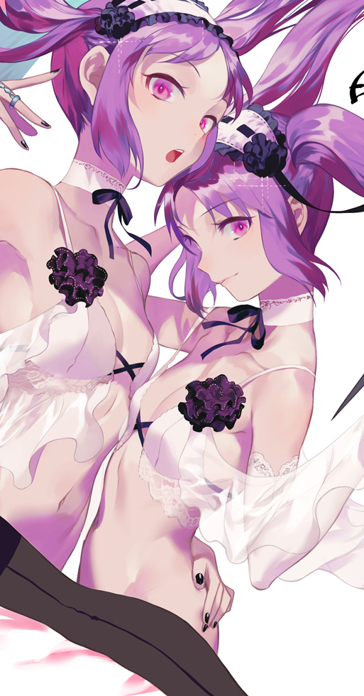 This is a pixiv picture whose title is Euryale X Stheno FGO process..