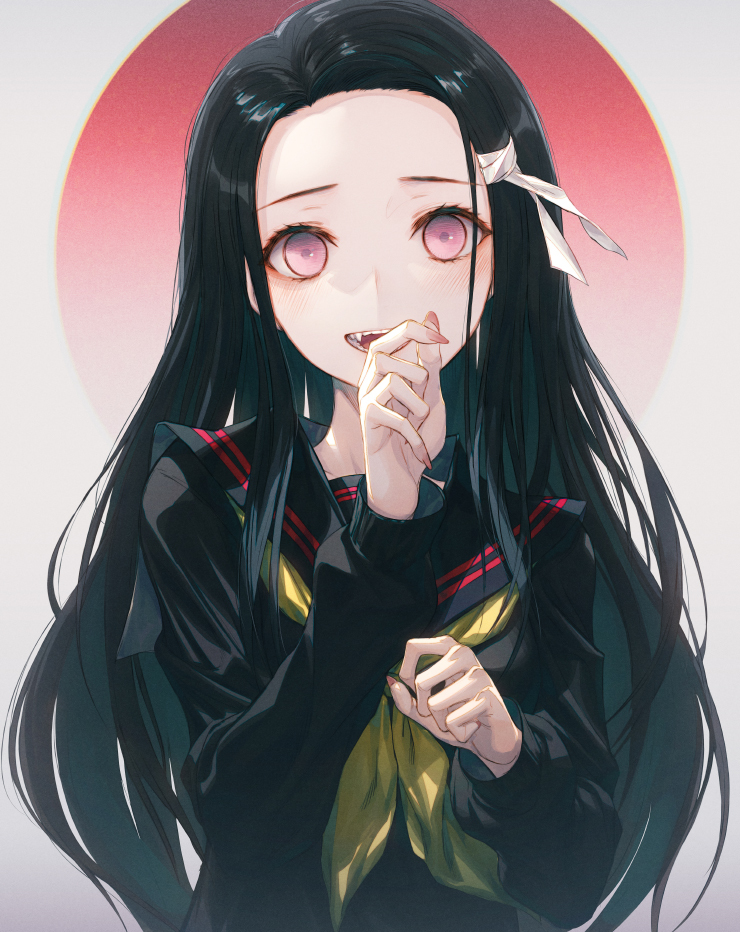 This is a pixiv picture whose title is 禰豆子.