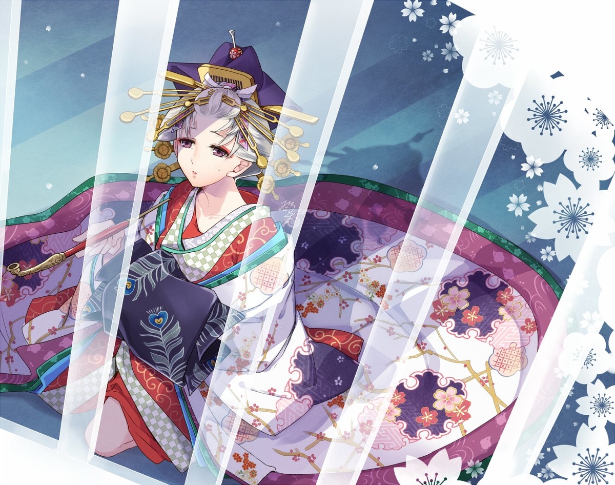 This is a pixiv picture whose title is 籠の鳥.