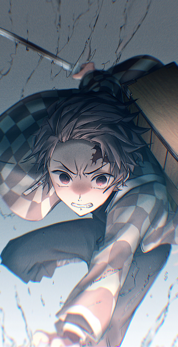 This is a pixiv picture whose title is 全集中・水の呼吸.