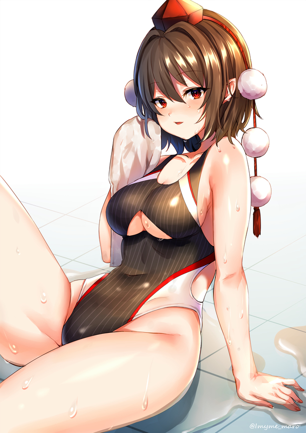 This is a pixiv picture whose title is 競泳水着あやや.
