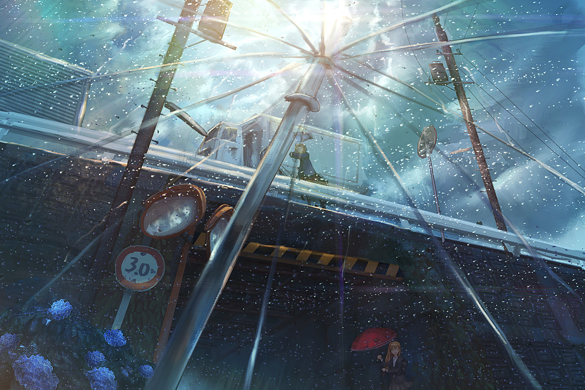 This is a pixiv picture whose title is 天気雨.