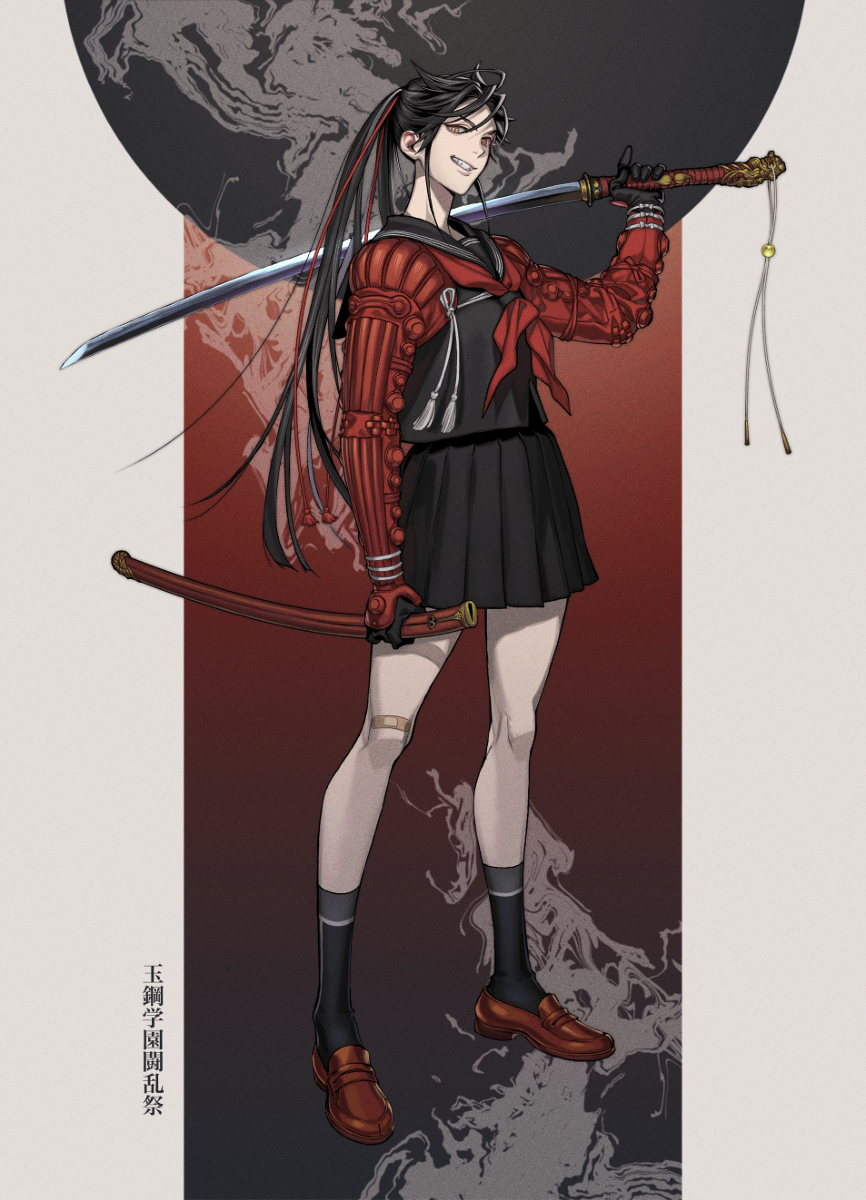 This is a pixiv picture whose title is 【夏闘乱2019】尾狩夏梅【西軍】.