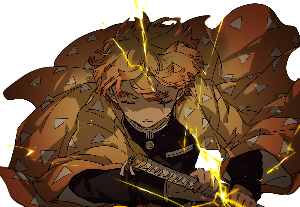 This is a pixiv picture whose title is 雷の呼吸.
