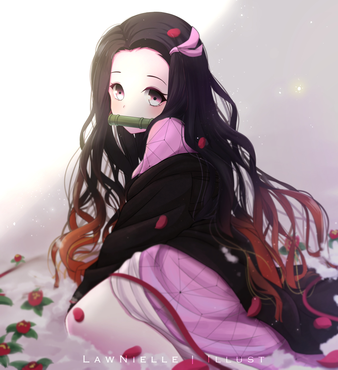 This is a pixiv picture whose title is 竈門かまど 禰ね豆ず子こ.