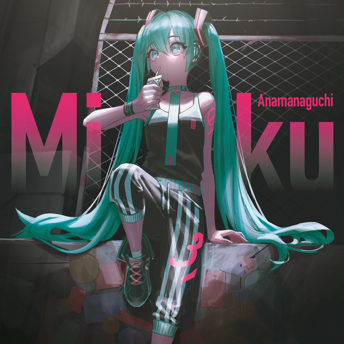 This is a pixiv picture whose title is Miku.