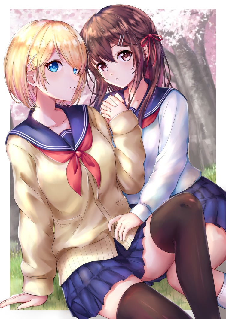 This is a pixiv picture whose title is そばにいる.