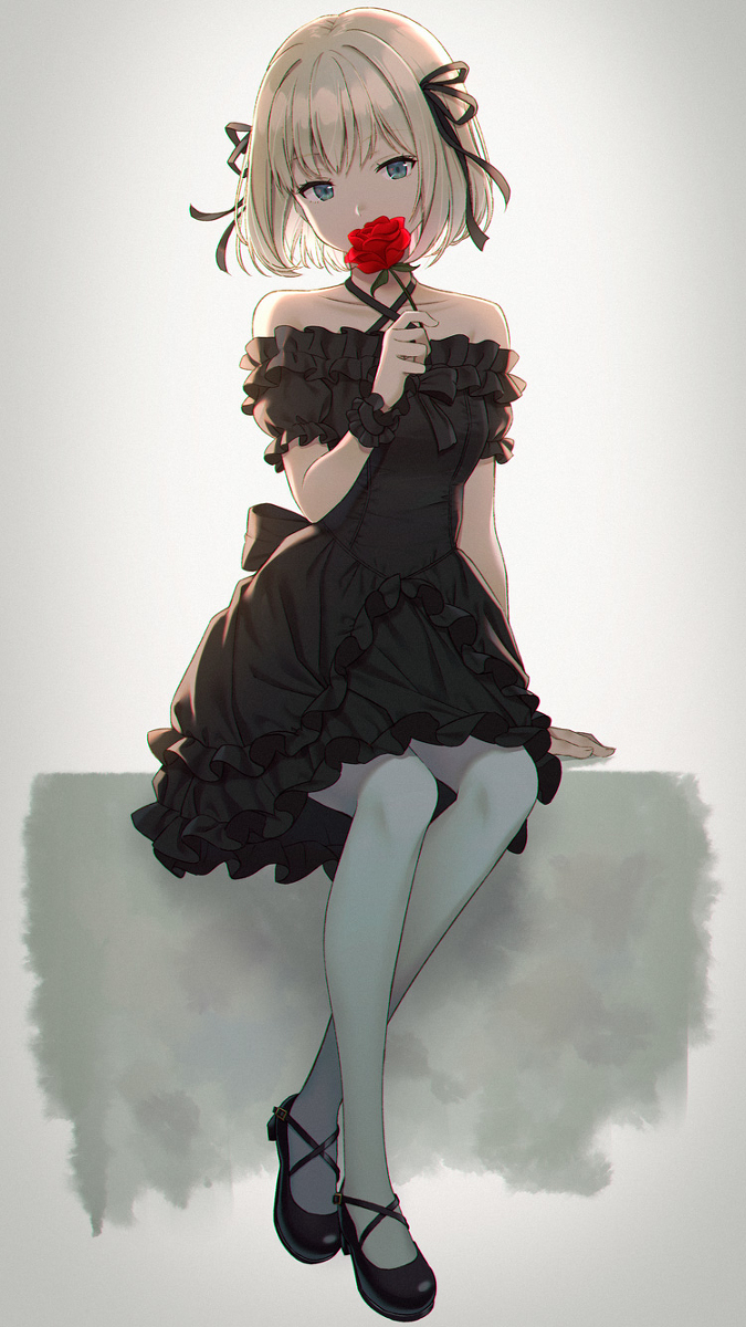 This is a pixiv picture whose title is 薔薇.