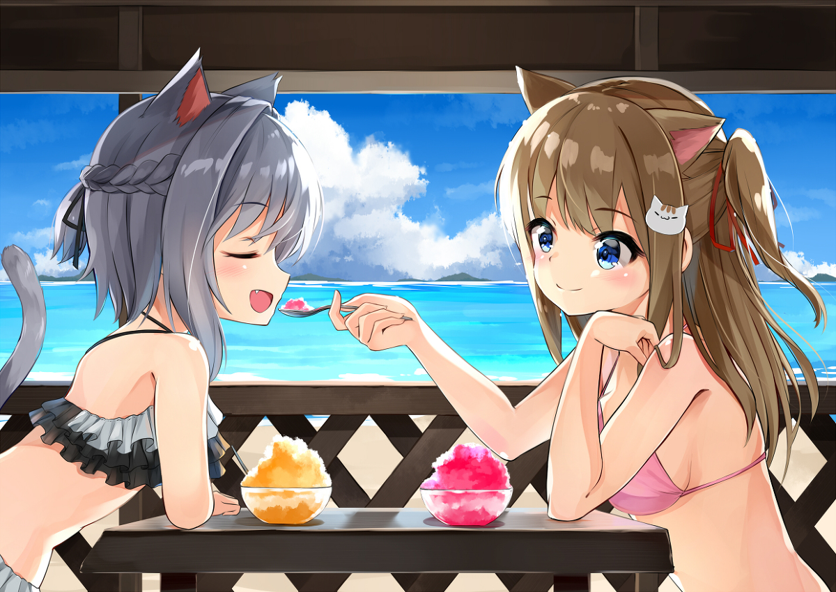 This is a pixiv picture whose title is 「こっちの味も食べてみる?」.