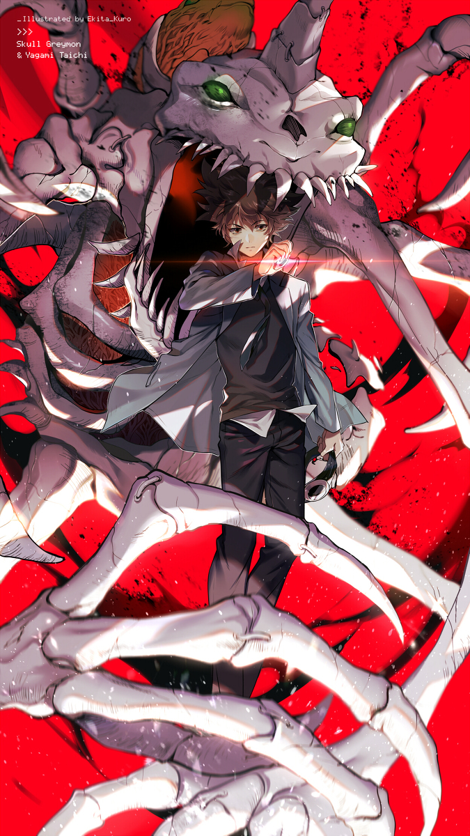 This is a pixiv picture whose title is デジモン.