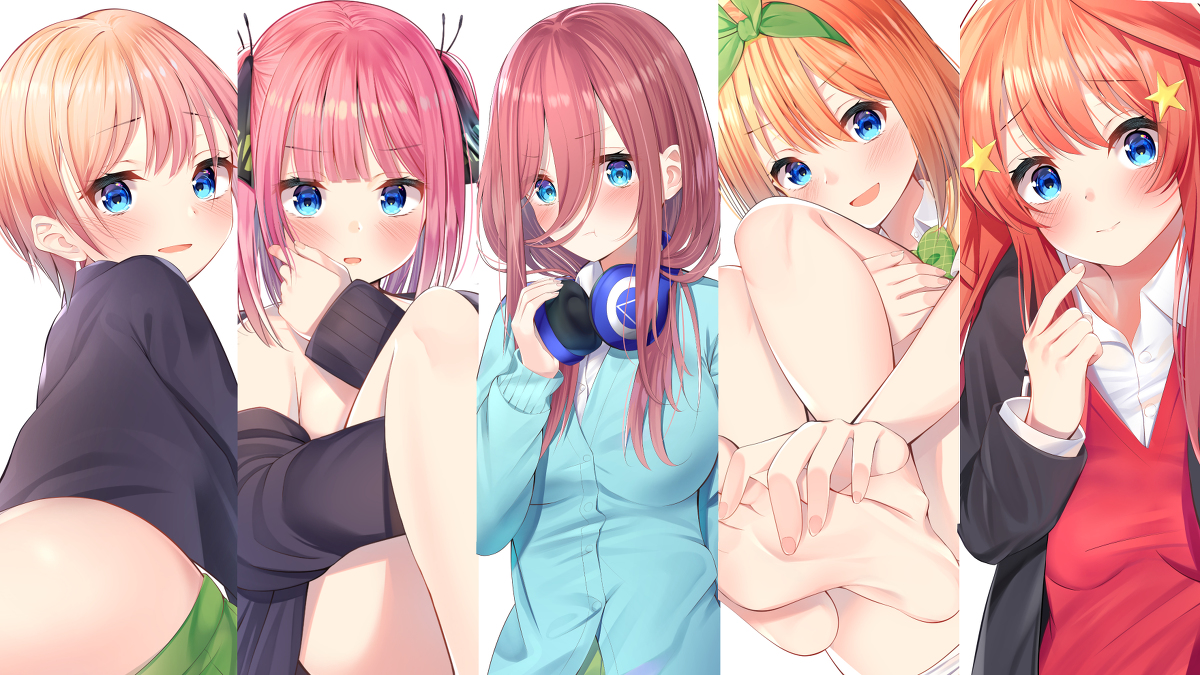 This is a pixiv picture whose title is 五等分の花嫁.