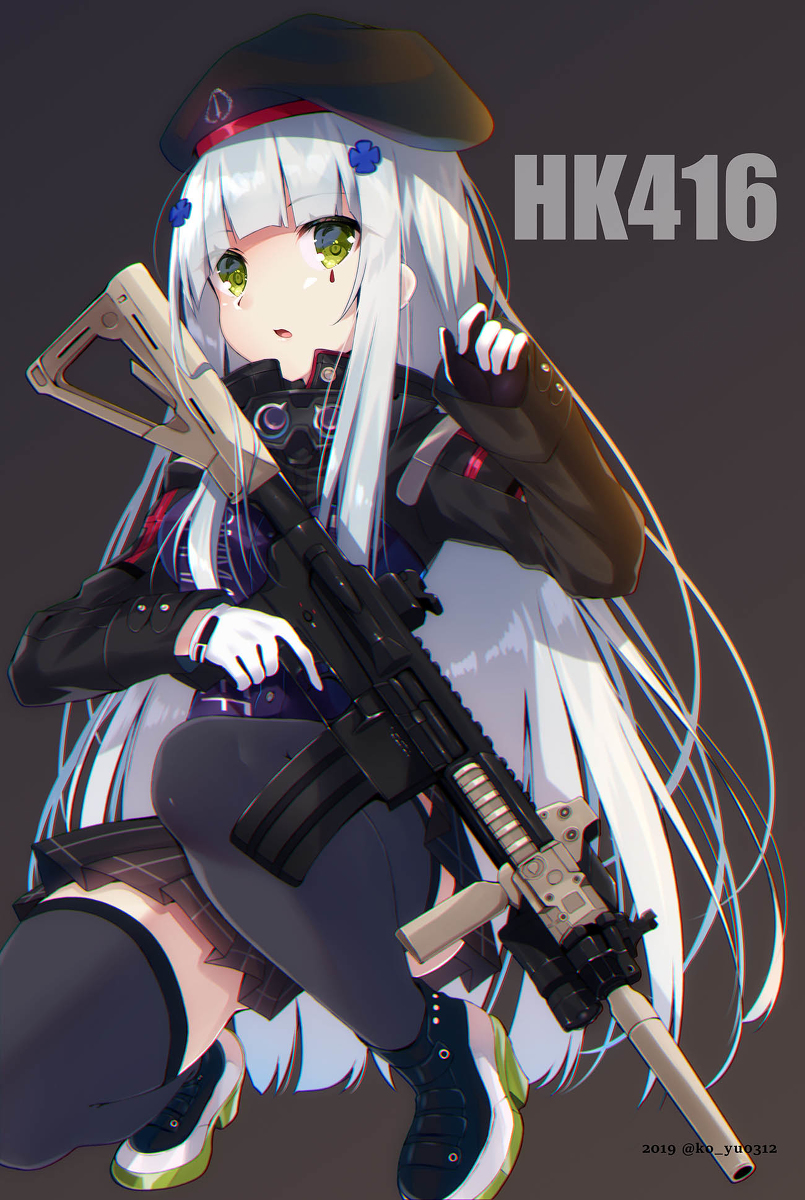 This is a pixiv picture whose title is HK416.