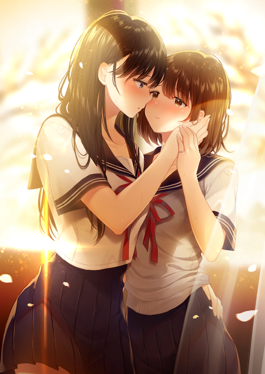 This is a pixiv picture whose title is ひみつの放課後.