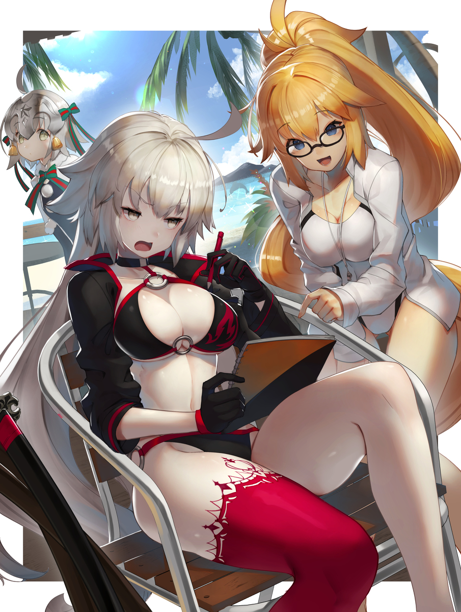 This is a pixiv picture whose title is 水着ジャンヌダルクオルタ.