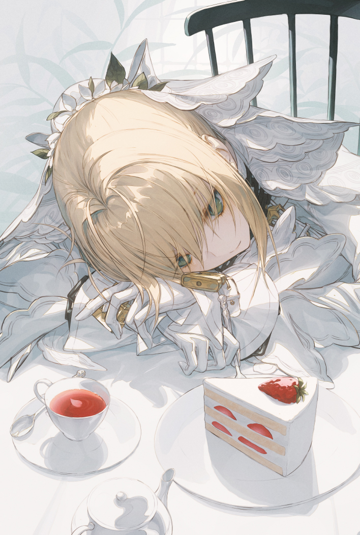 This is a pixiv picture whose title is 茶菓會.