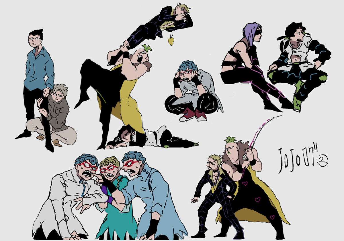 This is a pixiv picture whose title is ジョジョログⅡ.