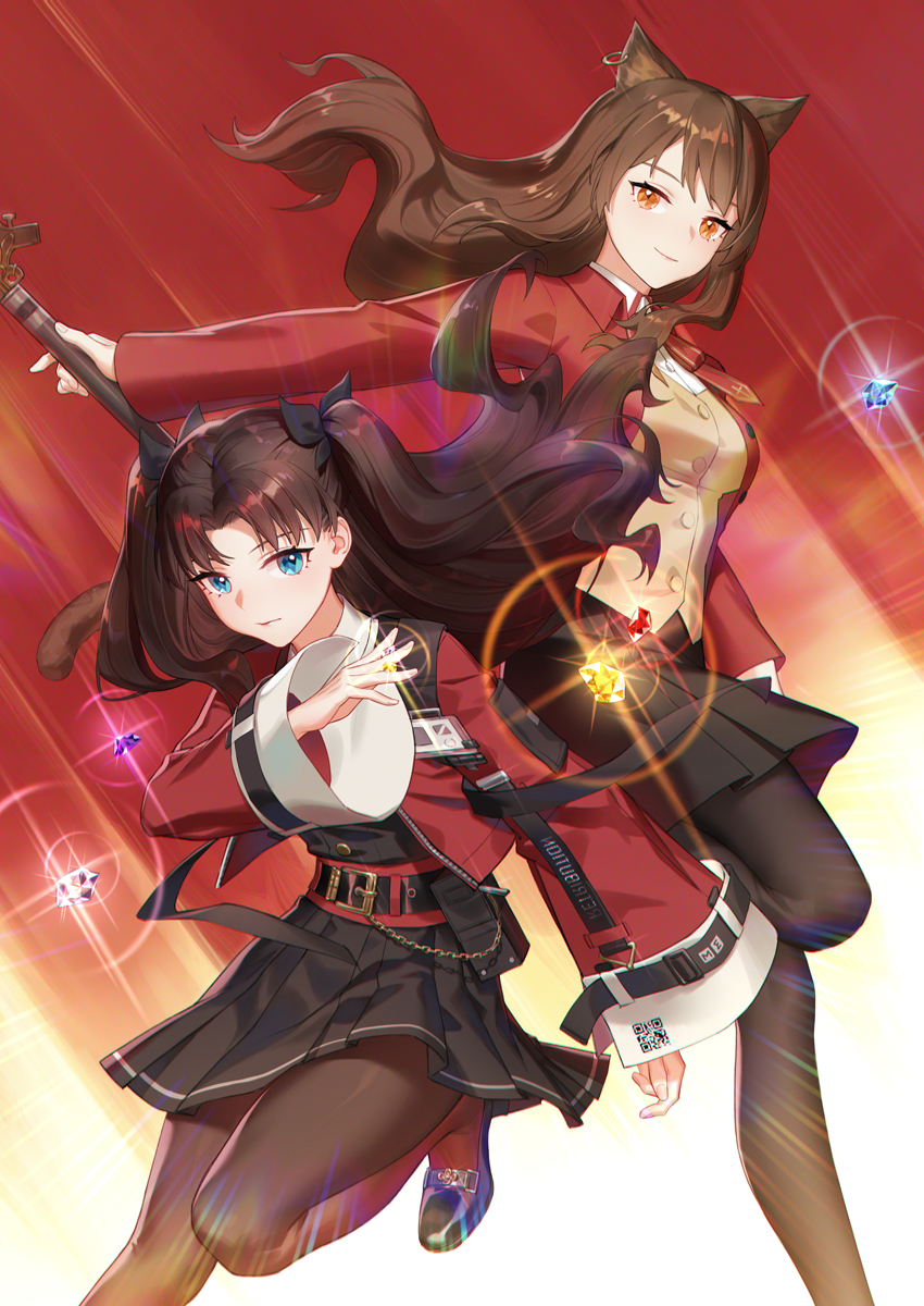 This is a pixiv picture whose title is 凛x天火.