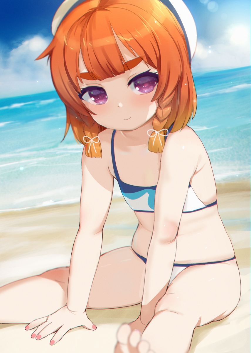 This is a pixiv picture whose title is ハワイで択捉ちゃんの.