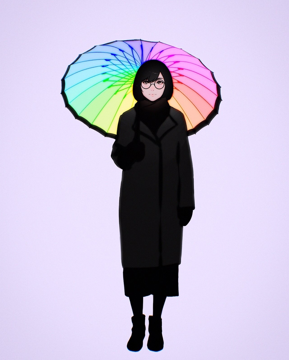 This is a pixiv picture whose title is rainbow.